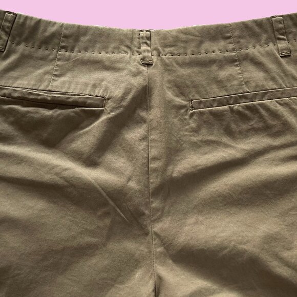 Massimo Dutti Olive Green Crop Pants - Picture 2 of 3